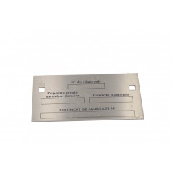 Plaque "épalement" 70 x 130 - INOX