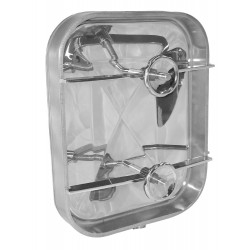 PORTE RECTANGULAIRE À SOUDER - à bras - AUTOCLAVE-304